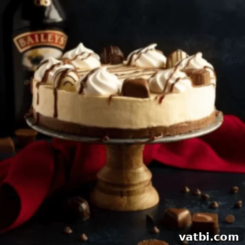 No Bake Baileys Cheesecake slice.