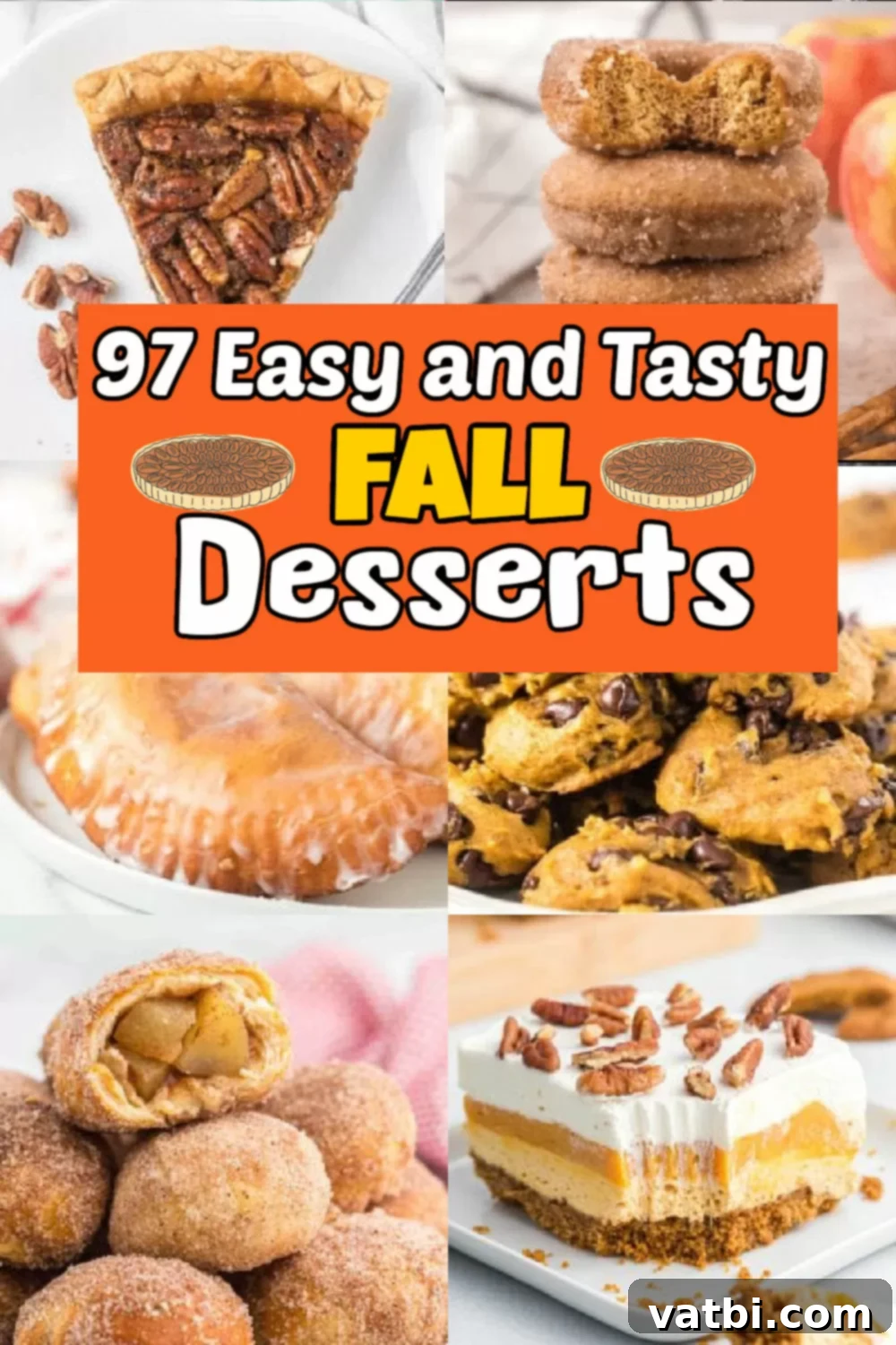 97 Effortless Fall Desserts 2 Indulge in a symphony of flavors with 97 easy fall desserts. Get ready for the season with the best fall desserts that are easy to make. Flavors include apple, pumpkin, pecan, chocolate, caramel and more. #dessertsonadime #falldesserts #easyfalldesserts