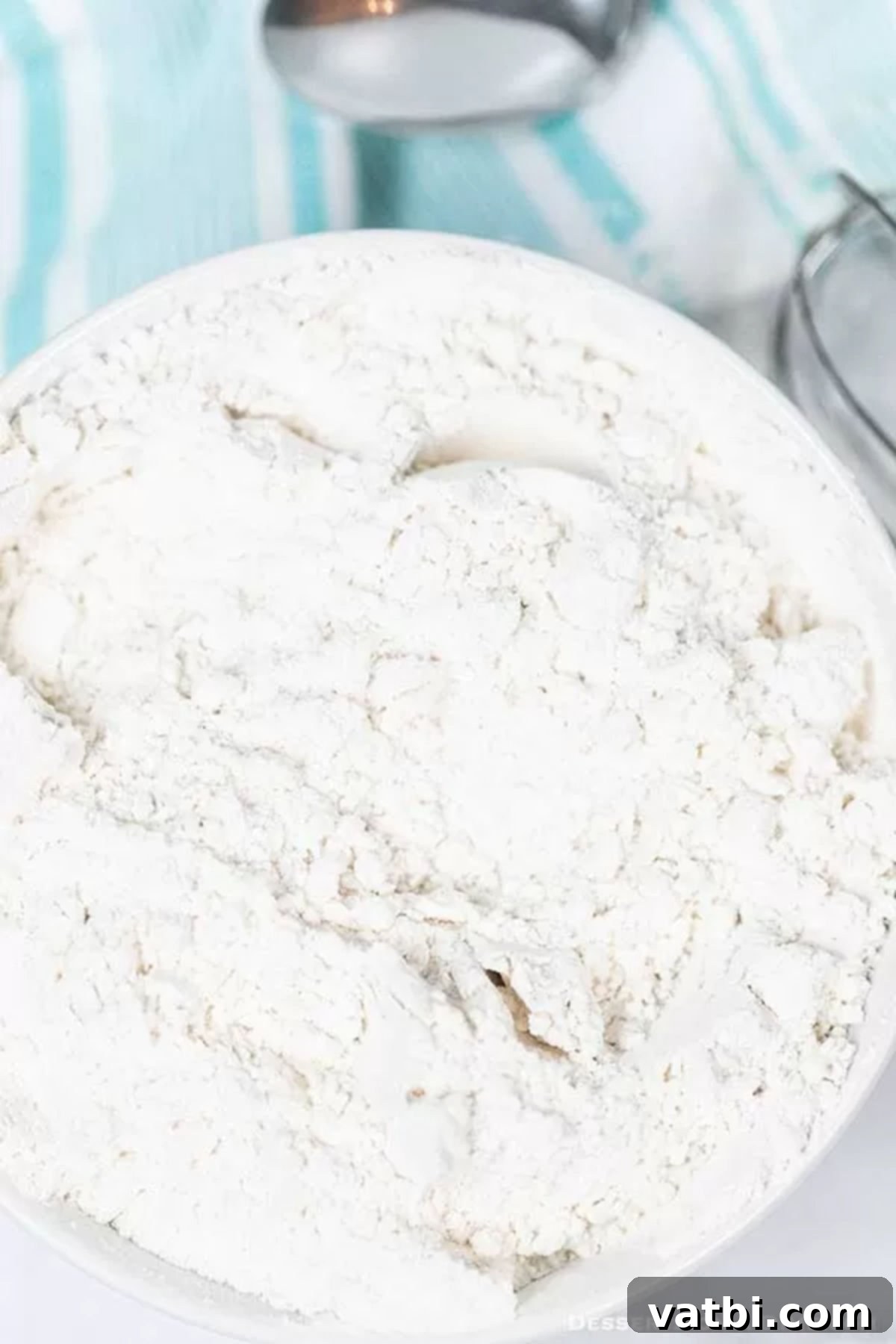 Cake flour in a bowl. 