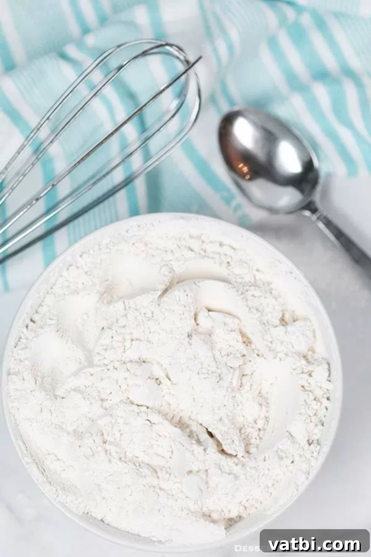 Flour in a bowl. 