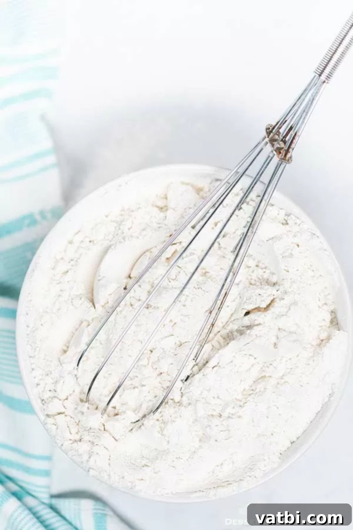 Flour mixture whisked together. 