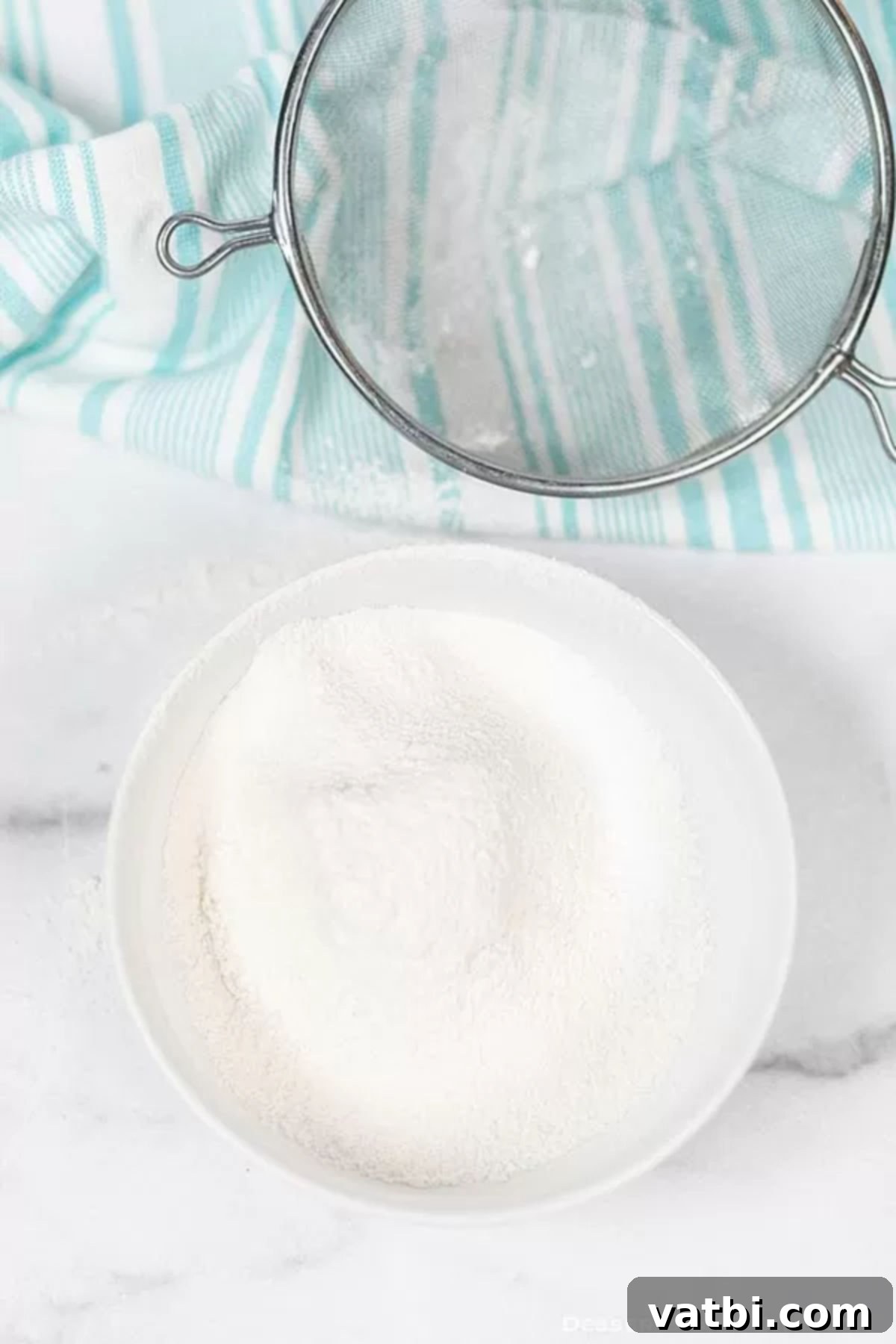 Flour mixture in a bowl. 