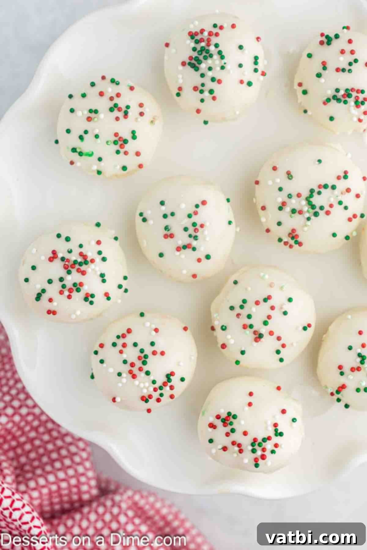Sugar Cookie Truffles on a platter