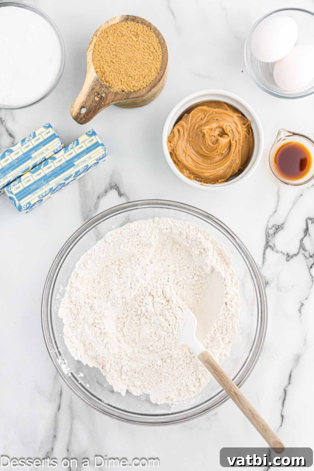 Delightfully Easy Halloween Spider Treats 4 Dry ingredients combined together in a bowl.