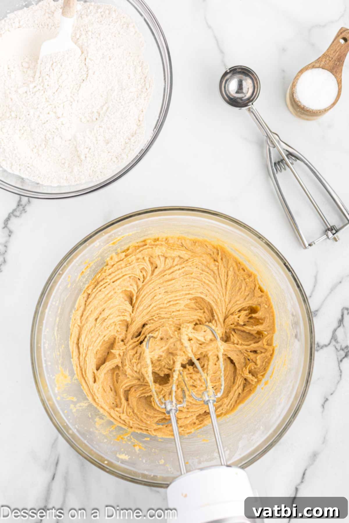 Simple Spooky Halloween Spider Bites 7 Mixture combined until smooth for Halloween Cookies.