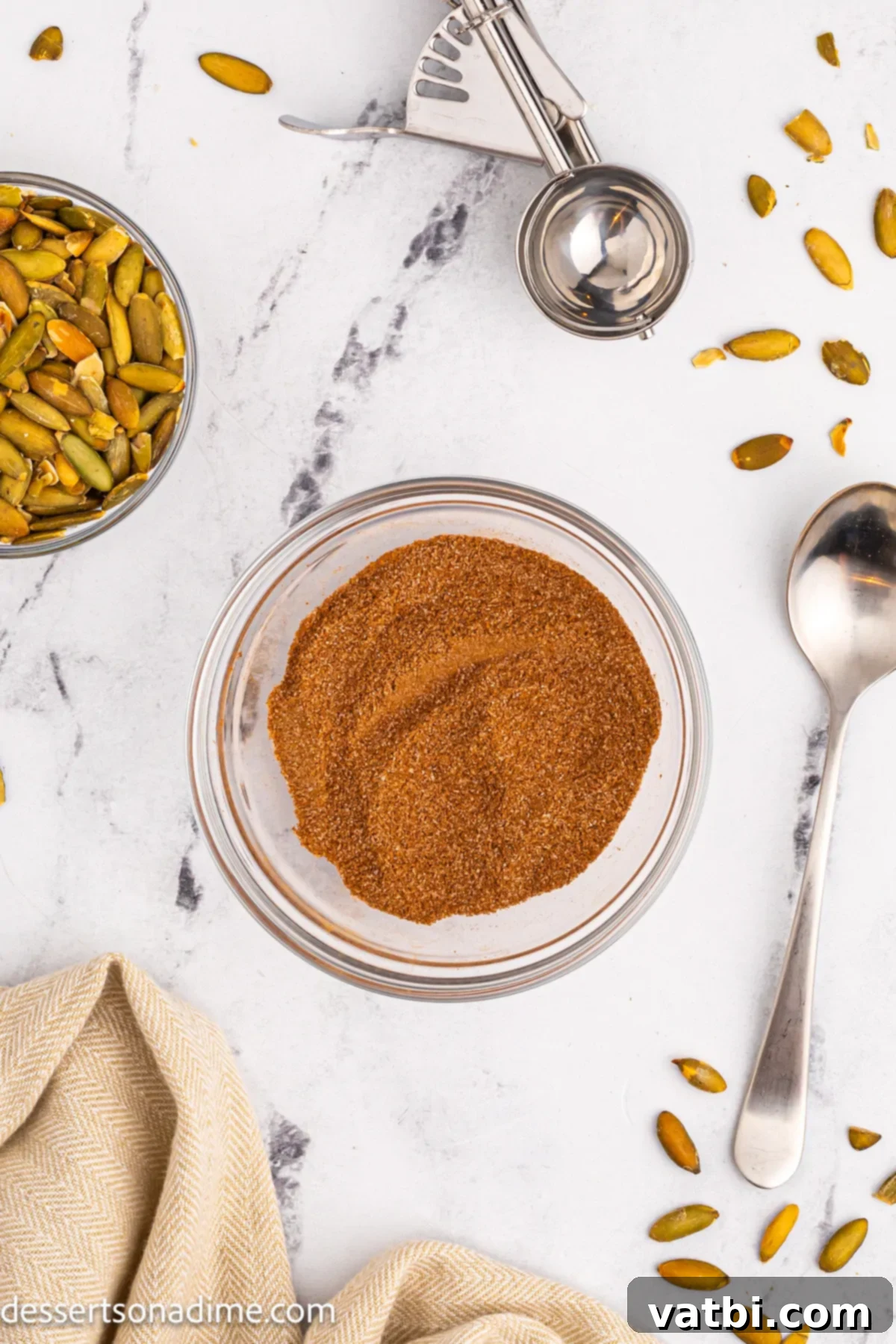 Autumn Spice Pumpkin Snickerdoodles 8 Small bowl with cinnamon and sugar mixture for coating the cookies.
