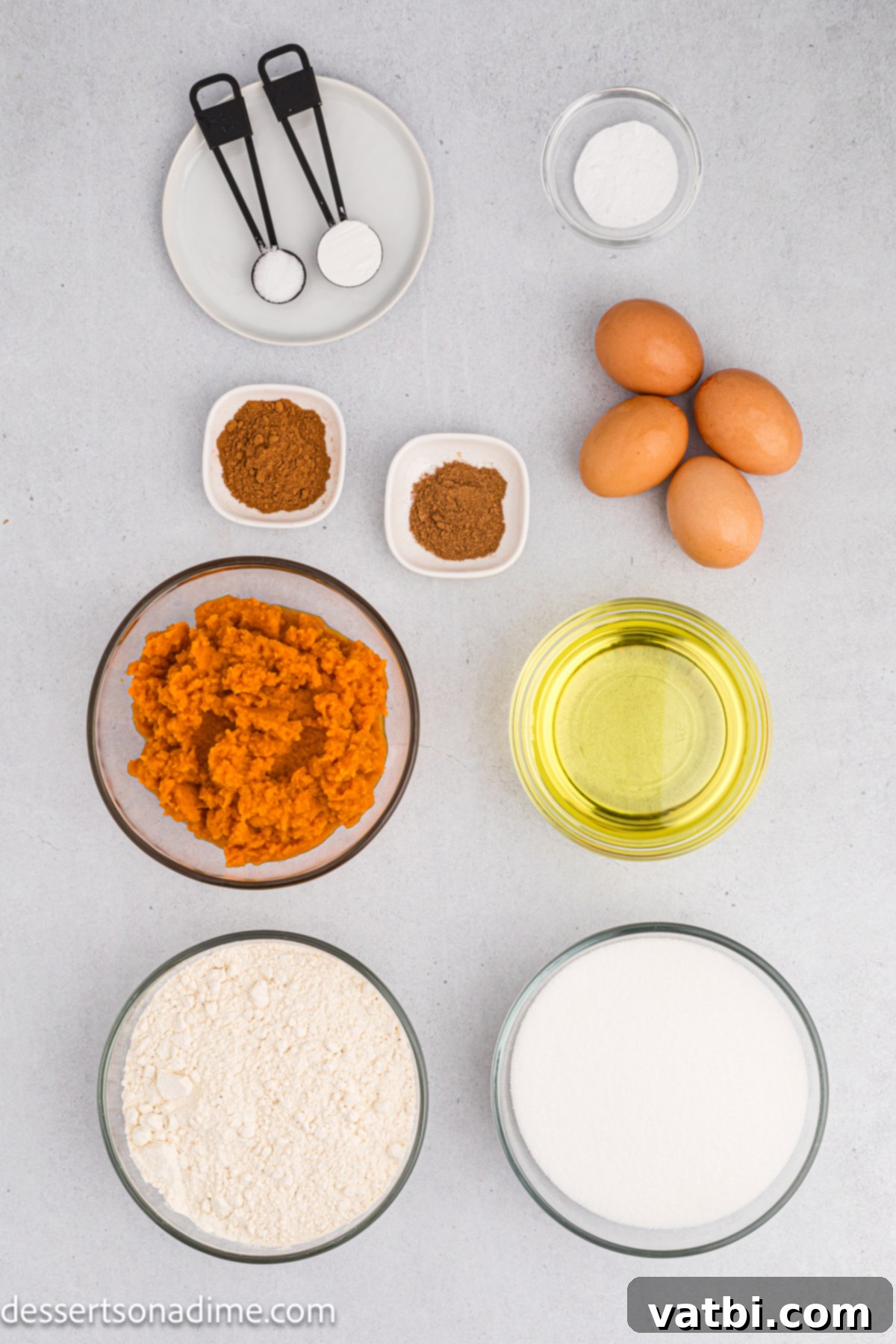 Harvest Pumpkin Sheet Cake 3 Ingredients for Pumpkin cake - flour, baking soda, eggs, pumpkin puree, butter, cream cheese, vanilla, powdered sugar.