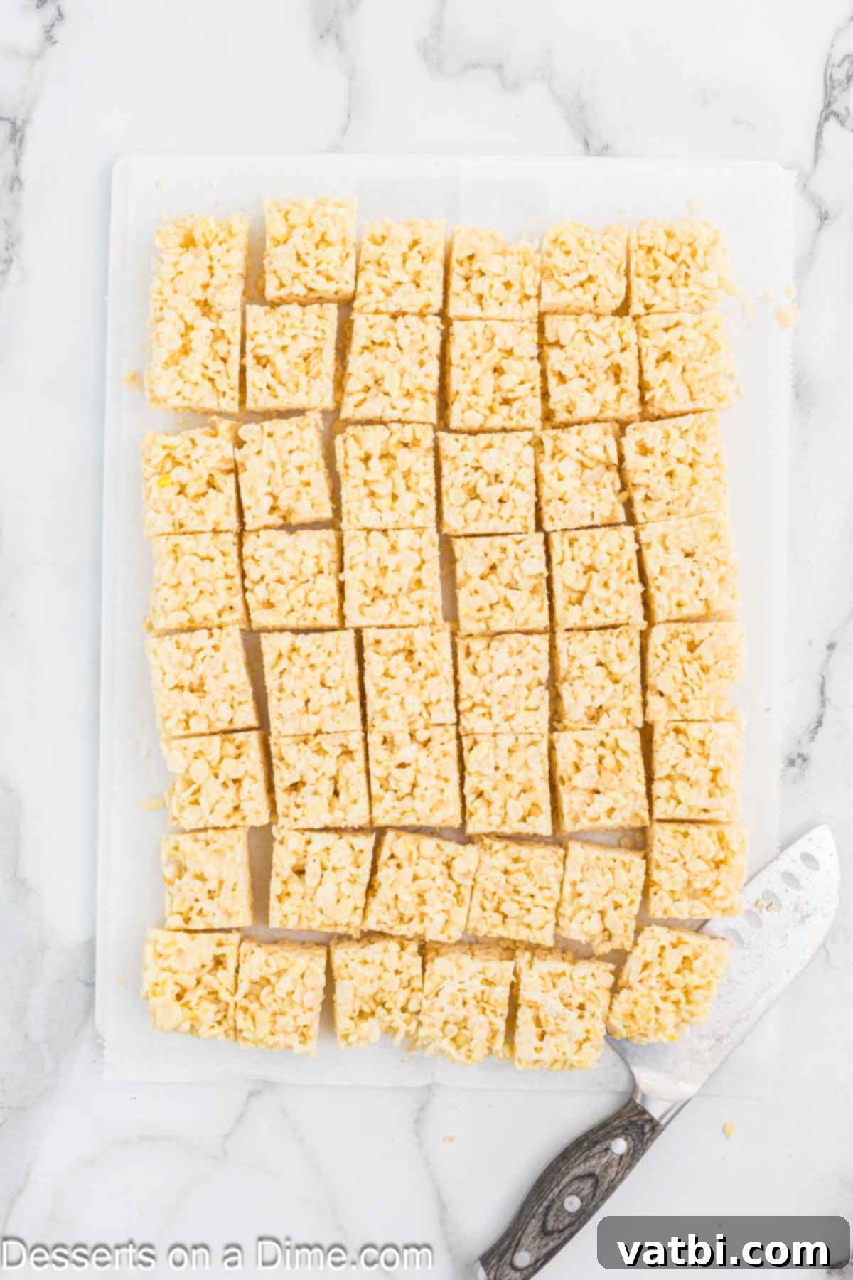 Mixture cut into bars.