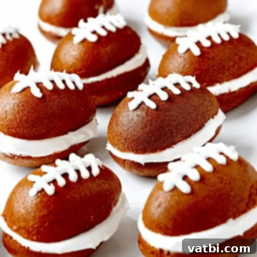 Creative Football Cake Inspiration 15 Mini pumpkin football cakes, a delicious seasonal dessert idea.