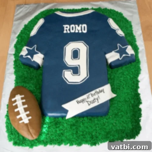 Creative Football Cake Inspiration 25 DIY Football Jersey Cake, custom-decorated for a special fan.