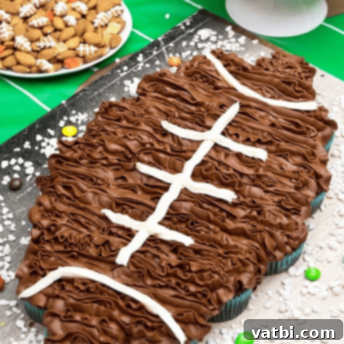 Creative Football Cake Inspiration 29 Pull-apart football cupcakes cake, easy to make for kids' parties.