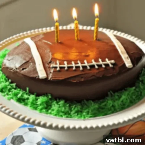Creative Football Cake Inspiration 32 DIY Football Shaped Cake, simple to make without specialty tools.