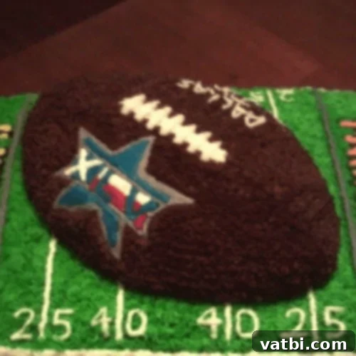 Creative Football Cake Inspiration 33 Coolest Superbowl Cake, a festive centerpiece for game day parties.