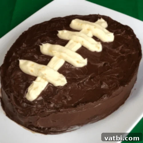 Creative Football Cake Inspiration 35 Chocolate Football Cake made with cake or brownie mix, easy and delicious.