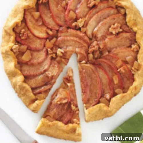 Autumn Apple Bakes 6 Apple Walnut Ginger Galette, a rustic and elegant dessert baked in a pie crust.