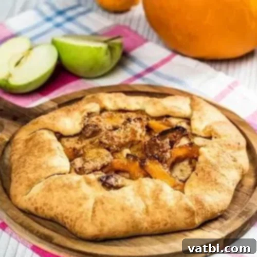 Autumn Apple Bakes 9 Apple and Pumpkin Galette, a rustic autumn dessert combining two classic fall flavors.