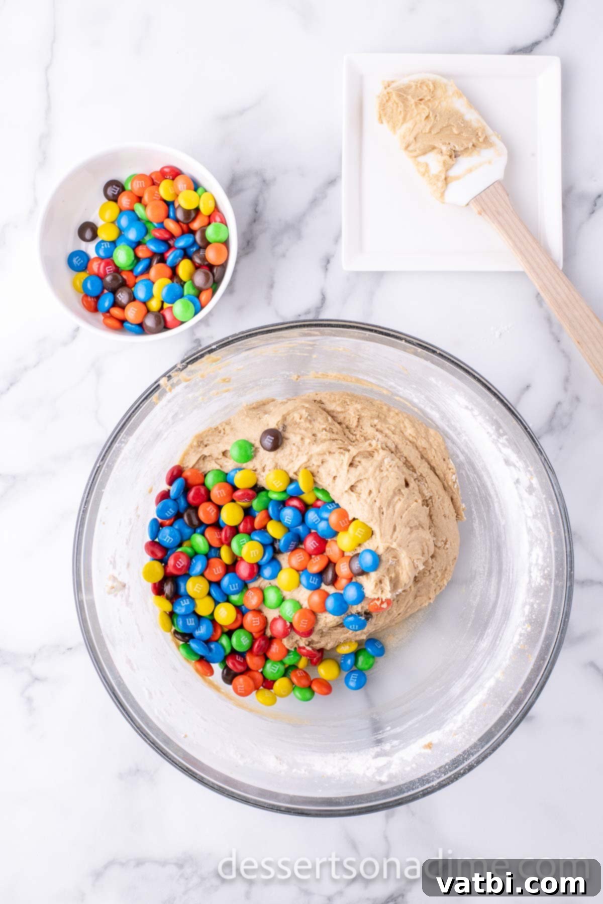 M&Ms folded in. 