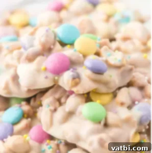 Festive Candy Treats 13 Crock Pot Easter Candy Clusters, an easy slow cooker recipe with only 4 ingredients.