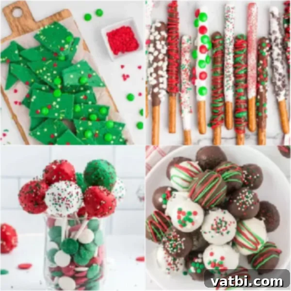 Festive Candy Treats 3 An inviting assortment of easy Christmas candy desserts, perfect for the holiday season. Featuring homemade fudge, Christmas bark, and a variety of simple-to-prepare candy recipes, ideal for any festive event.