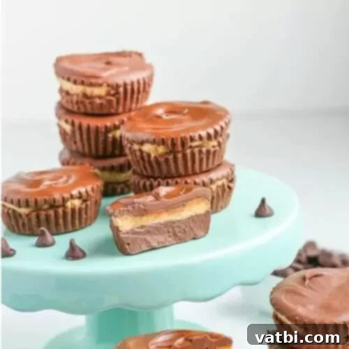 Festive Candy Treats 21 Homemade Chocolate Peanut Butter Cups recipe, with rich chocolate and creamy peanut butter for a decadent treat.