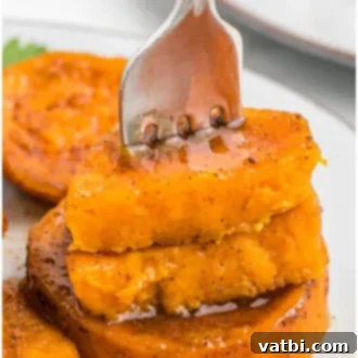 Festive Candy Treats 4 Candied Sweet Potatoes, a perfect Christmas dinner side dish that is soft, buttery, and delicious.