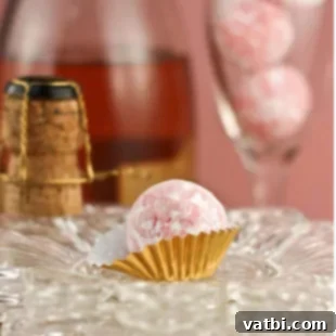 Festive Candy Treats 33 Pink Champagne Truffles Recipe, a classy treat infused with pink champagne and perfect for special occasions.