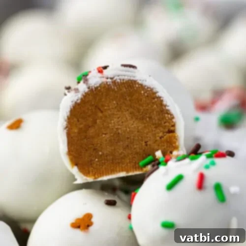 Festive Candy Treats 36 Gingerbread Truffles, a perfect holiday recipe that is decadent, easy to gift, and a delicious snack.