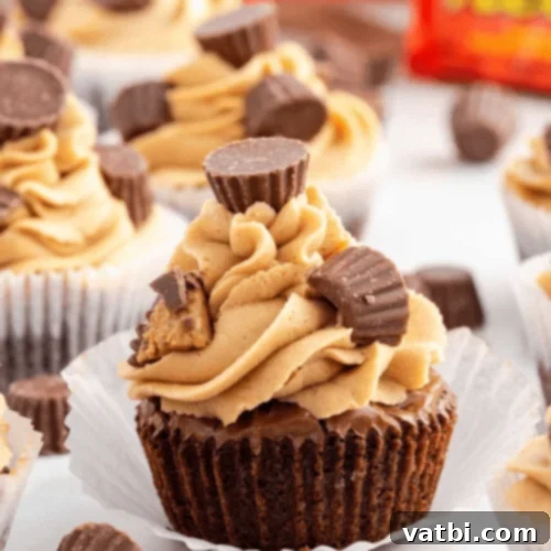 Decadent Reese's Desserts 9 Reese’s Peanut Butter Cupcake