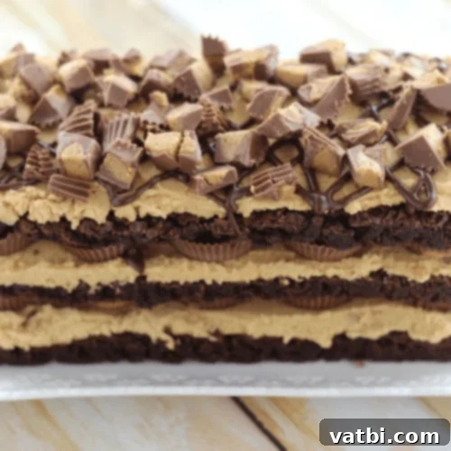 Decadent Reese's Desserts 23 Peanut Butter Cup Brownie Torte