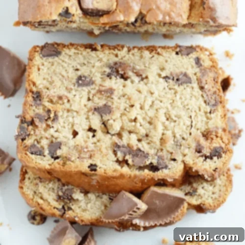 Decadent Reese's Desserts 25 Reese’s Cup Peanut Butter Banana Bread