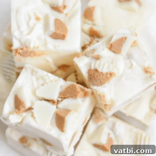 Decadent Reese's Desserts 27 White Chocolate Reese’s Fudge