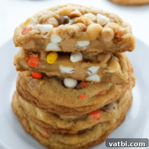 Decadent Reese's Desserts 28 White Chocolate Reese’s Pieces Butter Chip Cookies