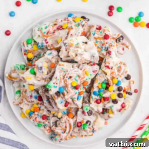 M&M Sweet Treats 18 White Chocolate Rainbow Bark