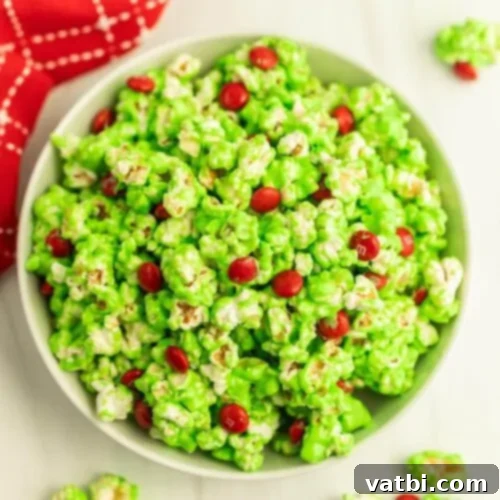 M&M Sweet Treats 6 Grinch Popcorn with M&Ms