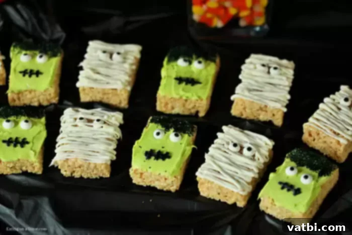 Halloween rice krispie treats.