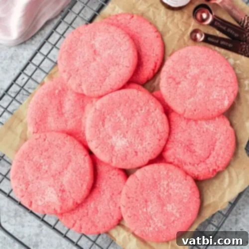 Vibrantly colored Mexican Pink Cookies with a tender, crumbly texture, perfect for any celebration.