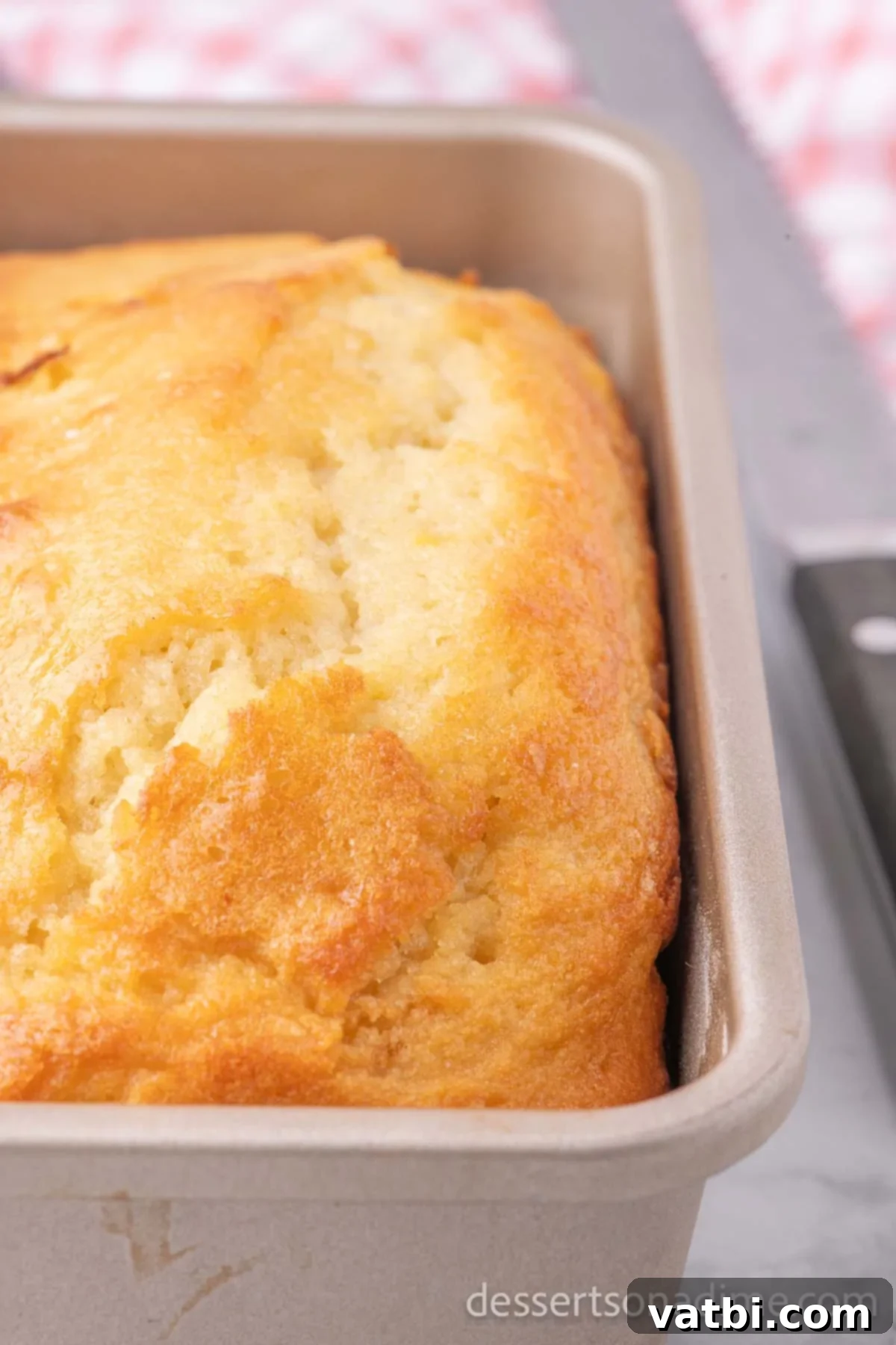 Sweet Temptations 8 Loaf pan with bread baked.