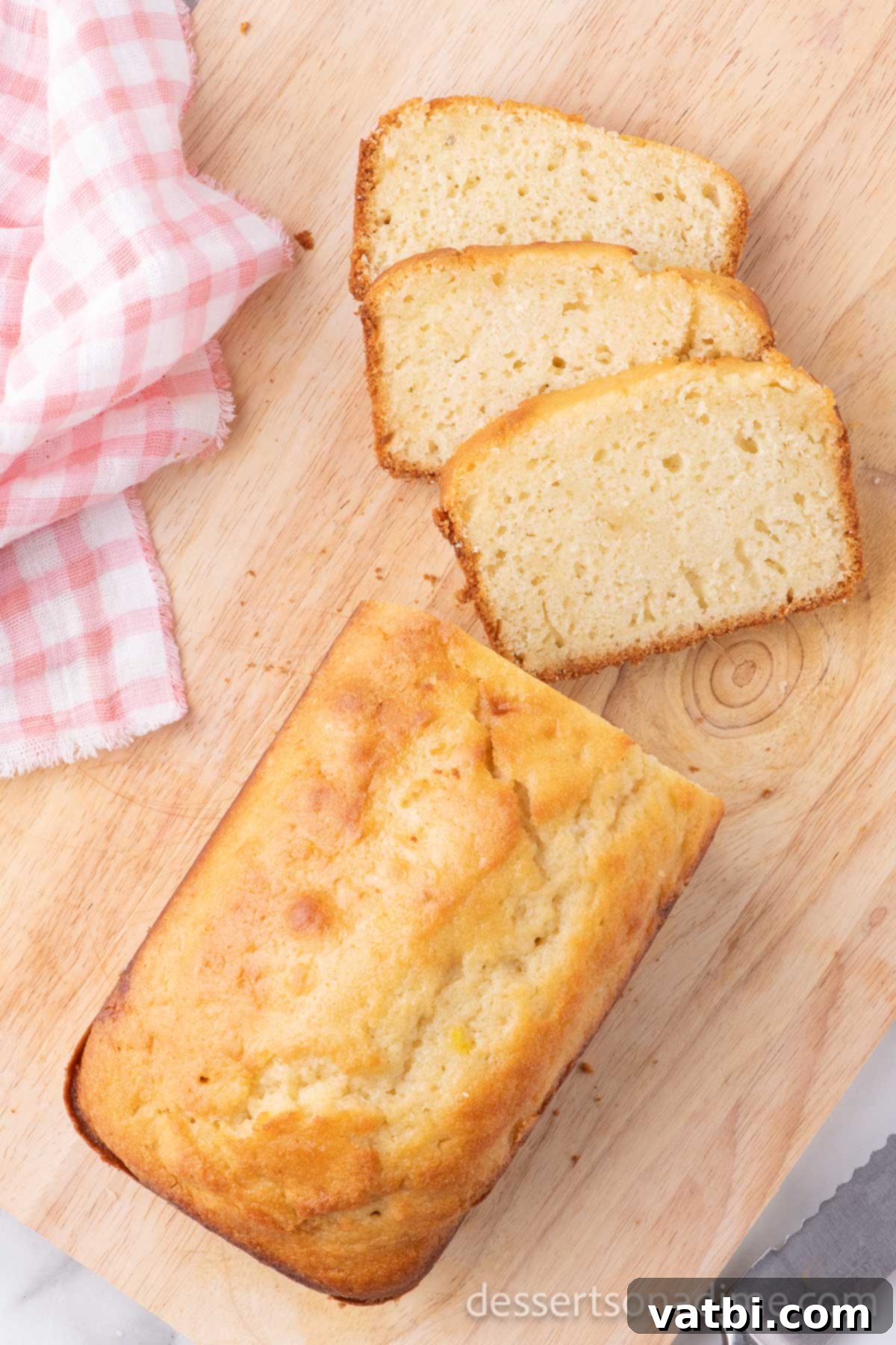 Sweet Temptations 9 Loaf pan sliced and ready to eat.