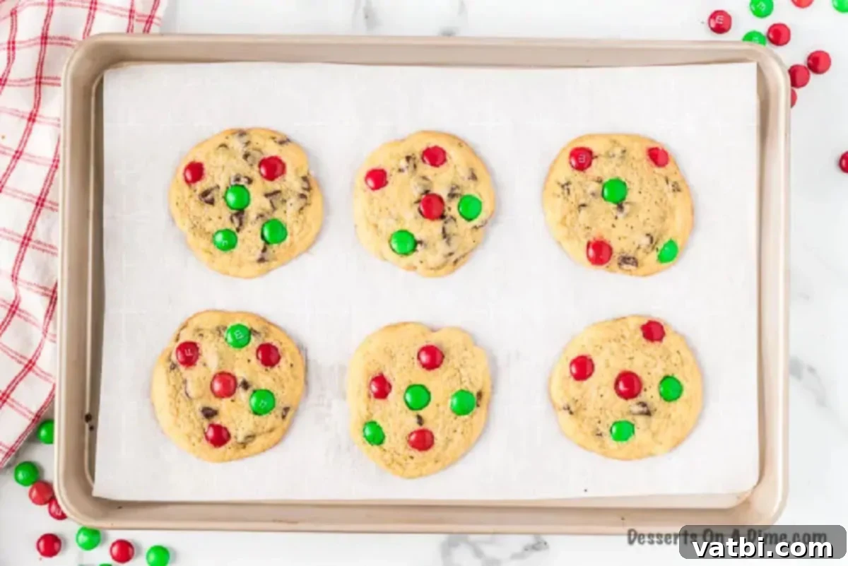 Effortless Christmas Cookies for Santa 5 Cookies on a baking sheet.
