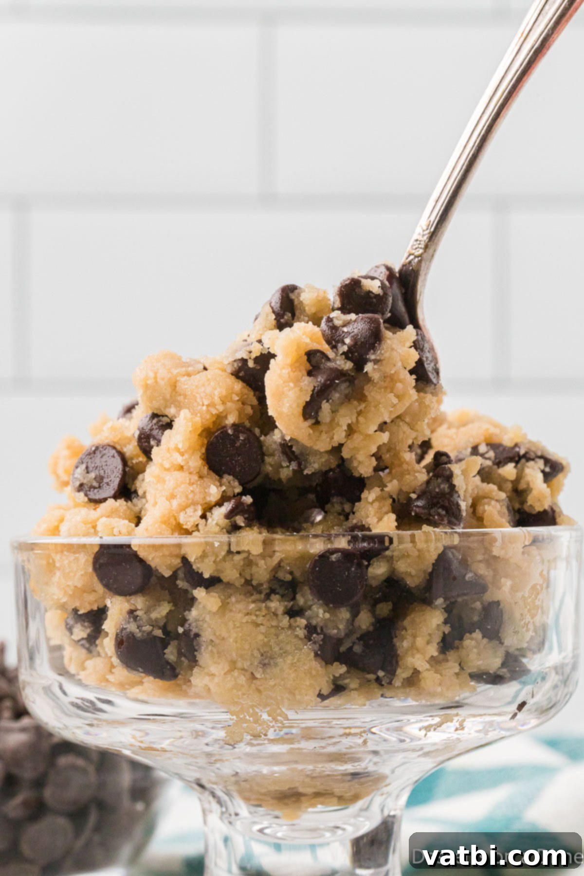 Edible Keto Cookie Dough Delight 2 Keto Cookie dough in bowl.