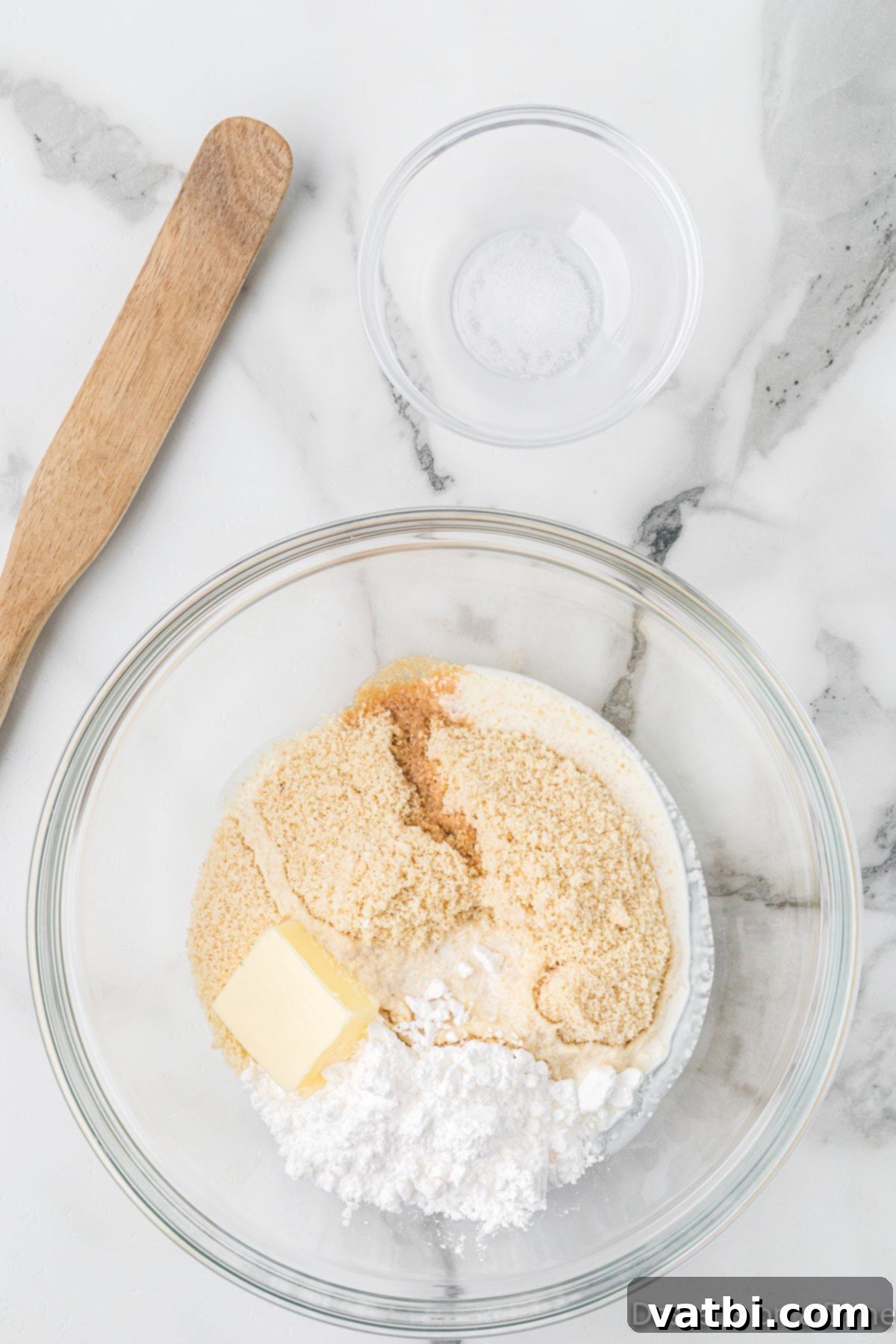Edible Keto Cookie Dough Delight 5 Wet ingredients added to bowl.