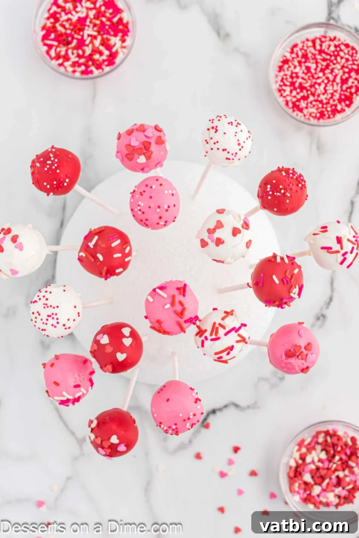 Sweet Valentines Cake Pops 11 Cake pops in Styrofoam.