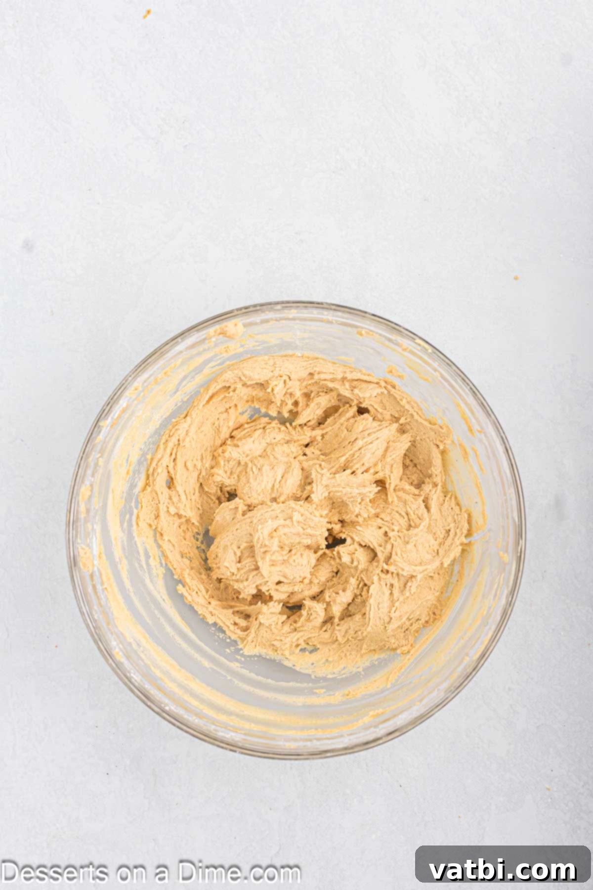 Golden Peanut Perfection 9 Mixing bowl with filling ingredients combined.