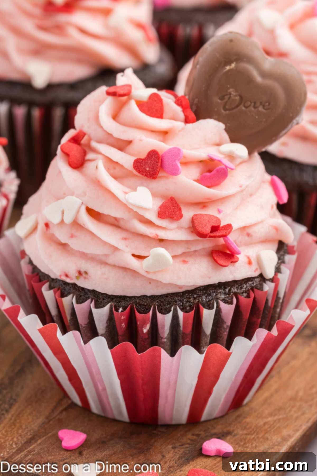 Romantic Cupcake Creations 9 Cupcake topped with sprinkles.