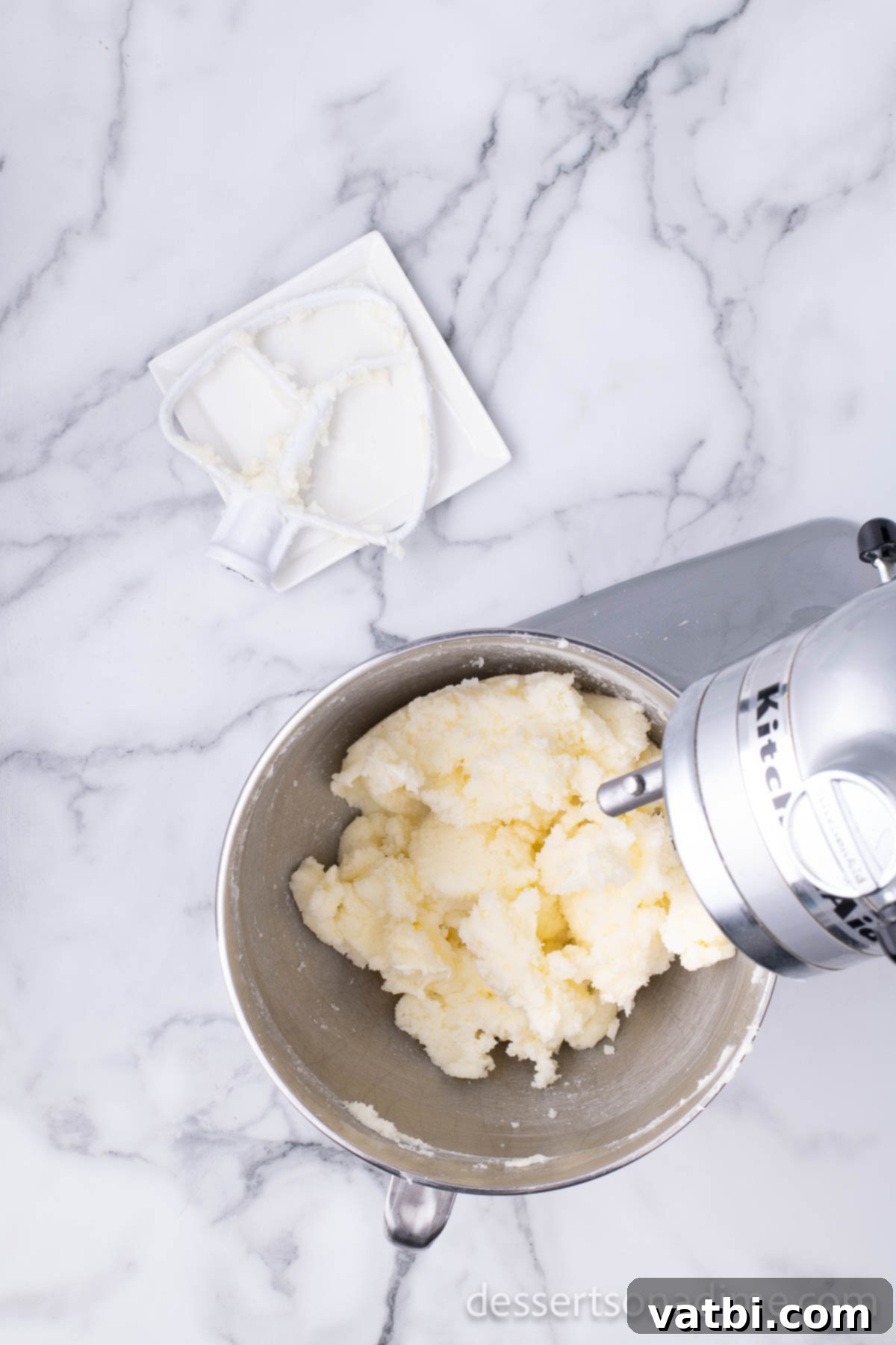 Butter creamed until smooth in bowl. 