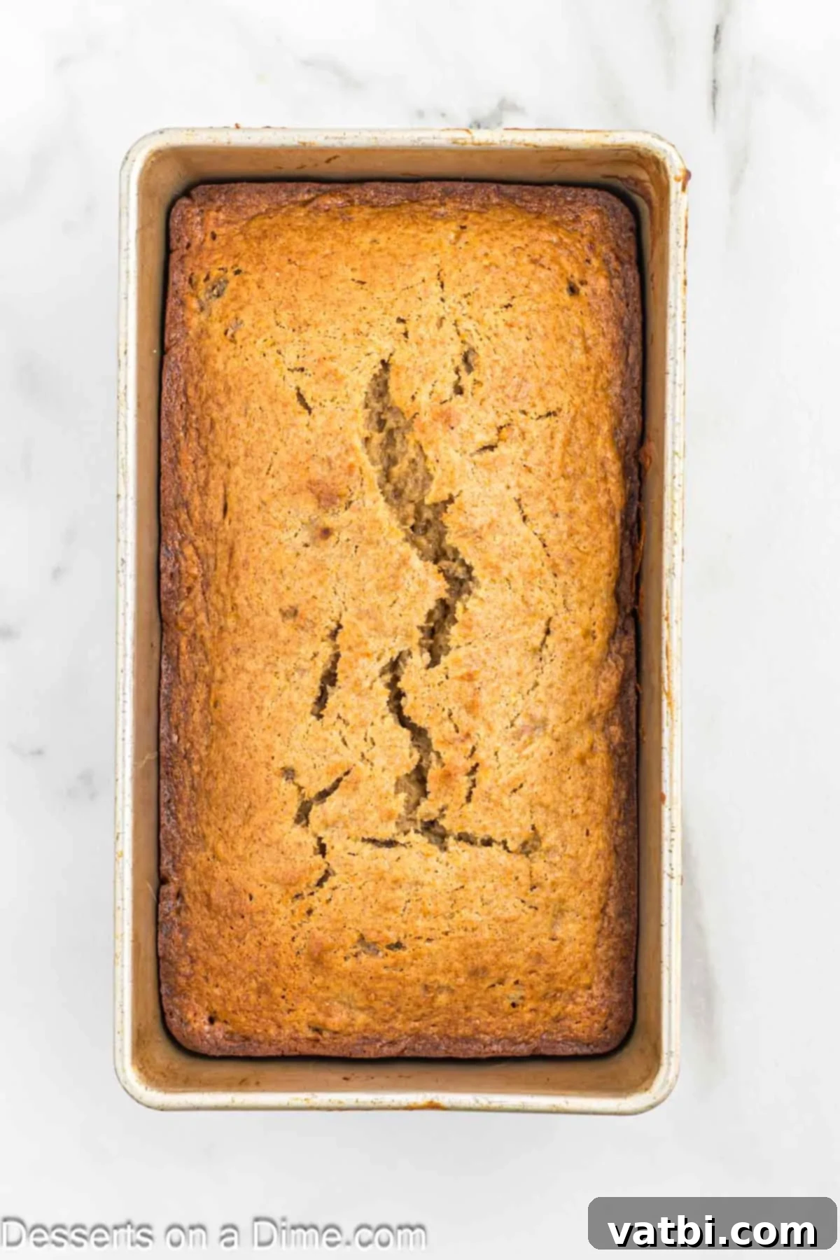 Brown Sugar Banana Bread 8 Bread cooling in pan.