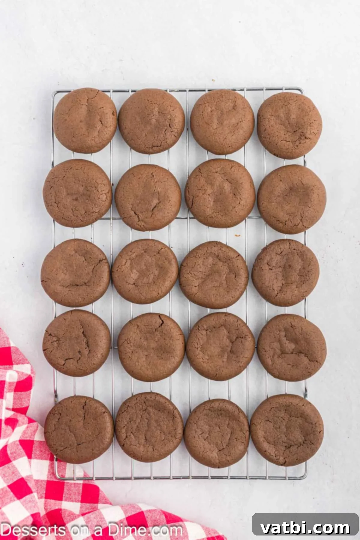Decadent Whoopie Pies 9 Cookies cooling on wire rack.