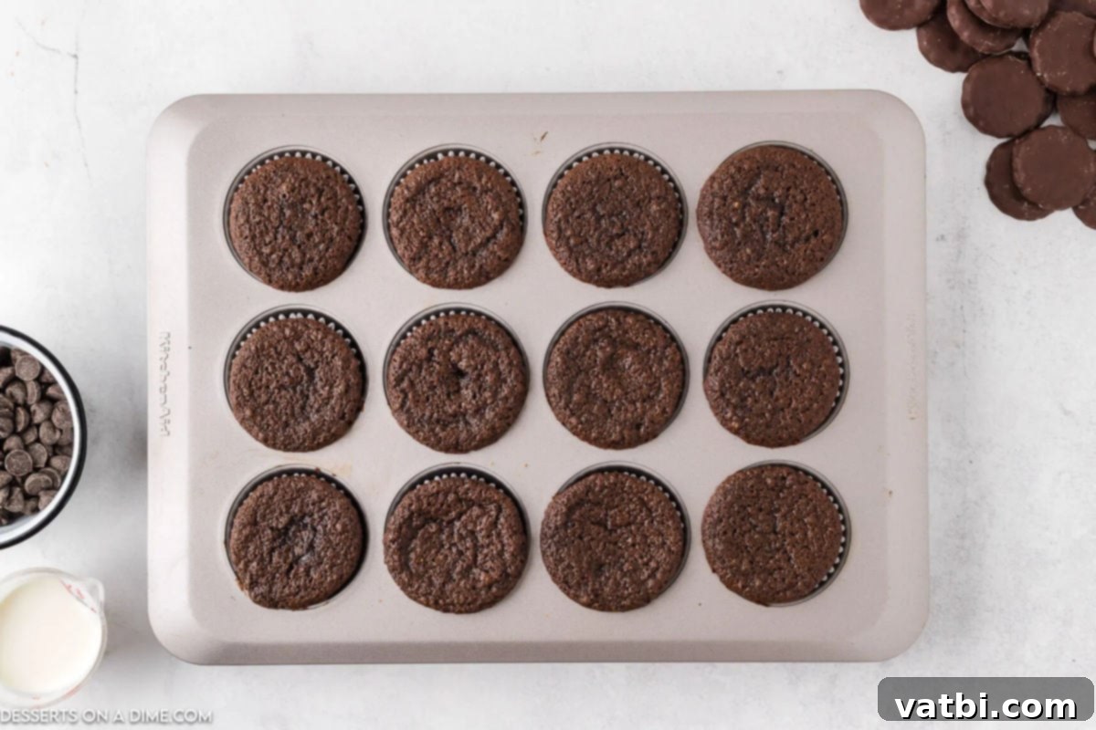 Cupcakes baked and cooling. 