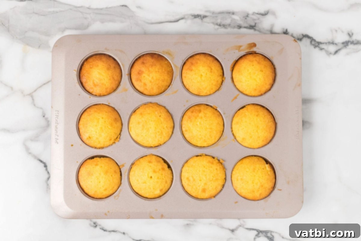 Caramel Pineapple Crown Cupcakes 9 Cupcakes baked in pan.