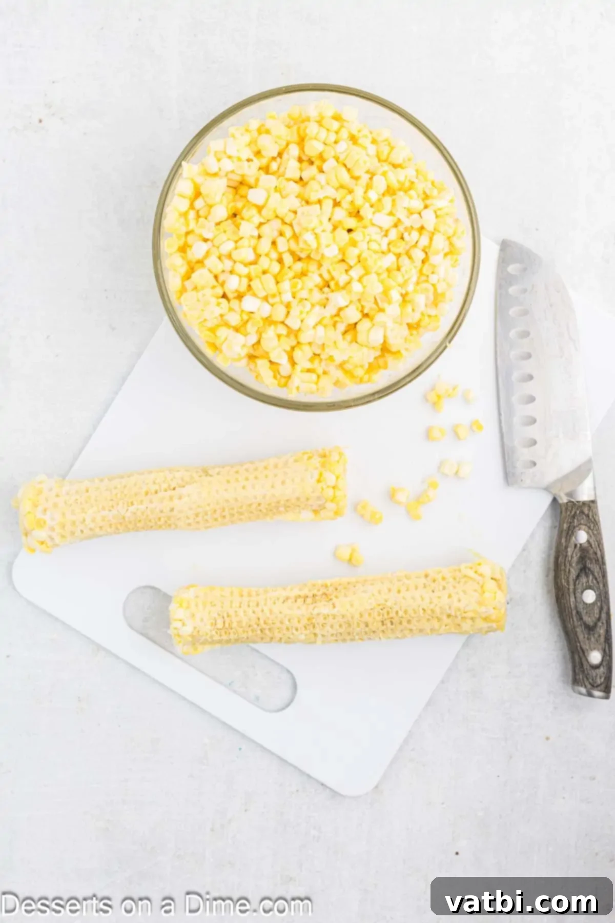 Corn removed from the cob. 